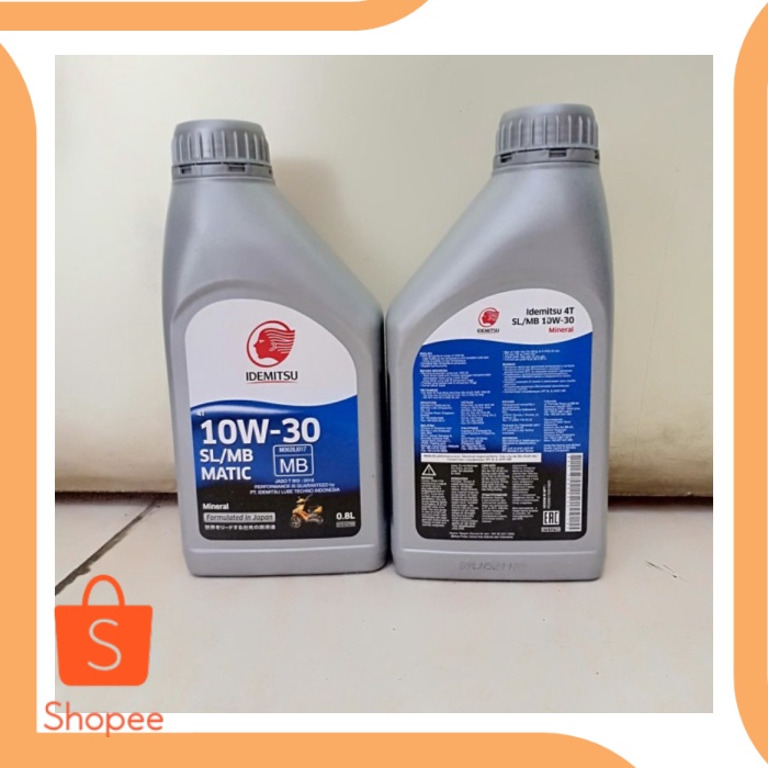 Oli Mesin Motor Matic Idemitsu 0.8Ltr SLMB 10W-30 10-30 10W30 1030