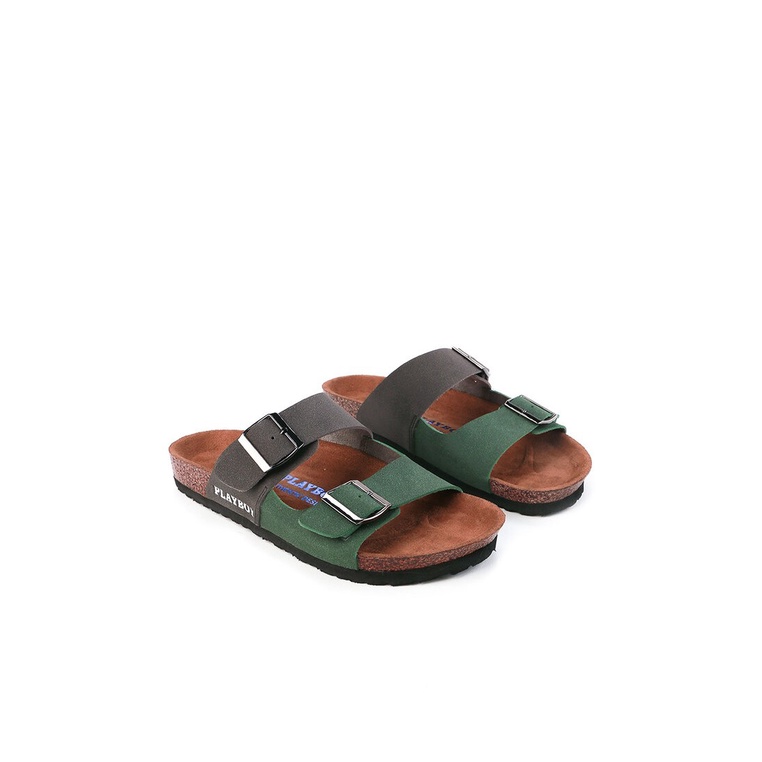 SANDAL SLIDE PLAYBOY PRIA ORIGINAL CASUAL BRANDED ASLI HIJAU PL35