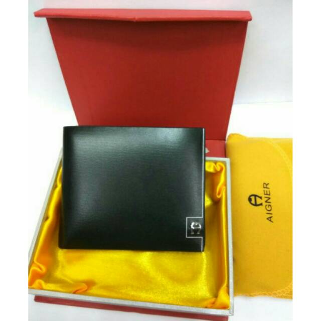 Dompet pria Aigner import premium kulit | AIGNER 180 BLACK