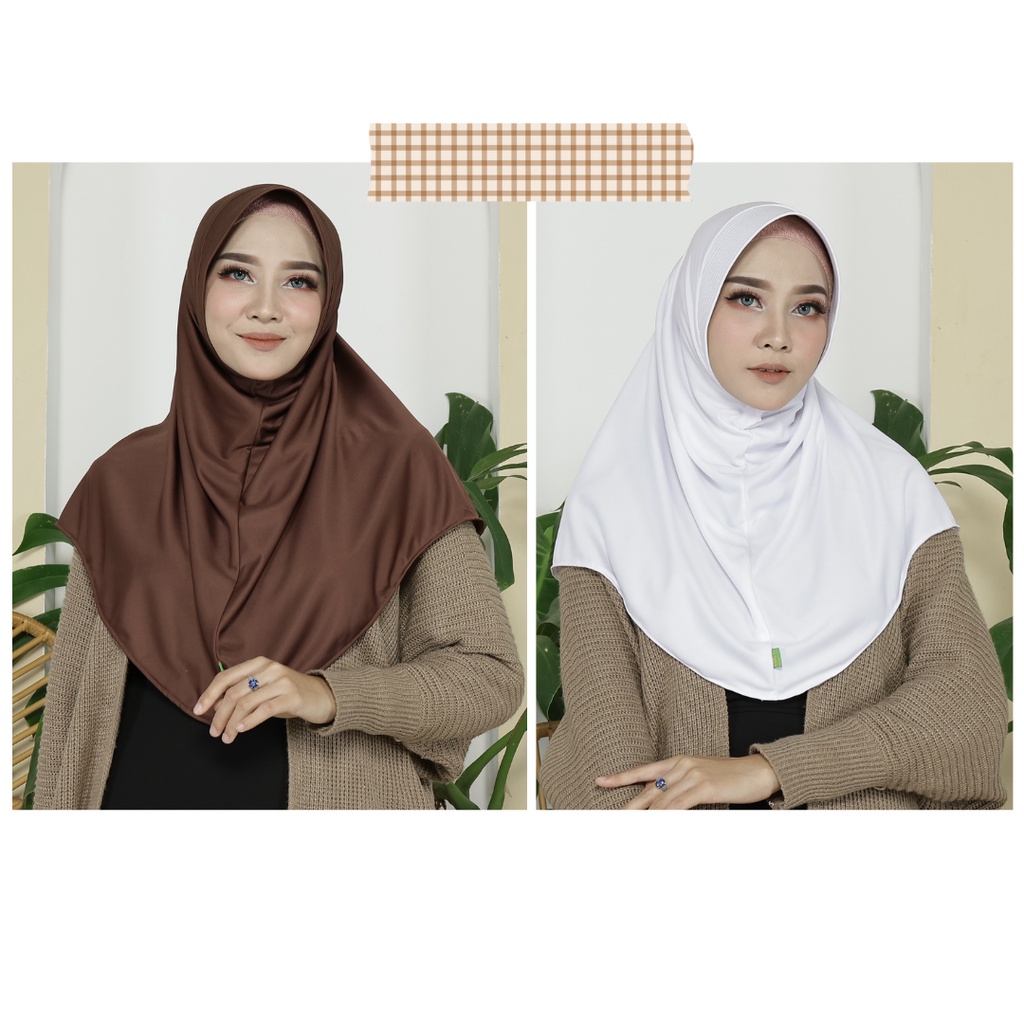 Jilbab Anak Sekolah [4 Ukuran] Hijab Sport Menutup Dada Kerudung Bergo Polos Kaos Hyget Super Premiu