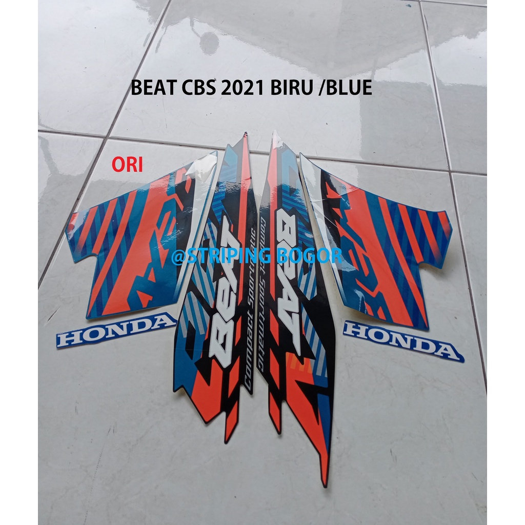 Stiker Striping Lis Motor Honda Beat CBS 2021 Blue