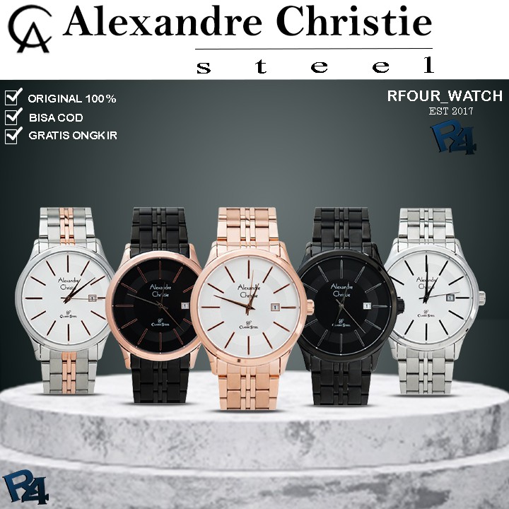 JAM TANGAN ALEXANDRE CHRISTIE PRIA ORIGINAL ALEXANDER CHRISTIE PRIA JAM ALEXANDER CRISTIE  8348 P