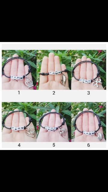 GELANG NAMA INISIAL CHARM GANTUNGAN PART 2