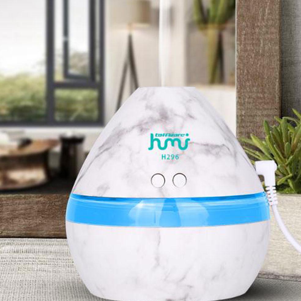 HPS  Taffware Aromatherapy Air Humidifier Night Light Marble 300ml Humi H296 White INT503 Grab Medan