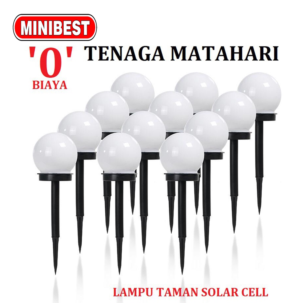 LAMPU TAMAN BOLA SOLAR CELL / lampu taman tenaga surya/ lampu taman tenaga matahari