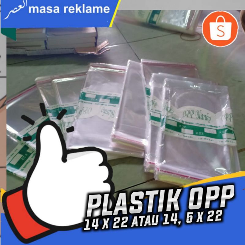 

Plastik OPP 14 x 22 atau 14, 5 x 22