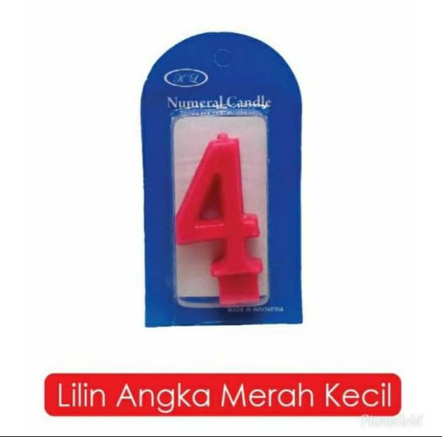 Lilin angka merah kecil