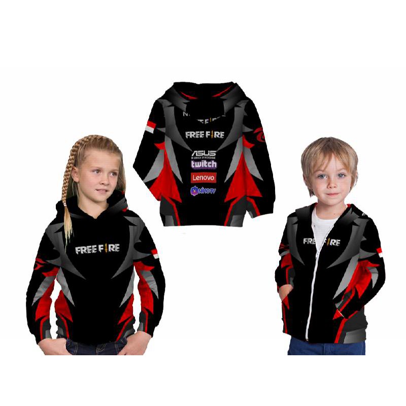 [Riashop] Free Fire Jaket Anak | Jaket FREE FIRE Anak | Jaket GAMING FREE FIRE