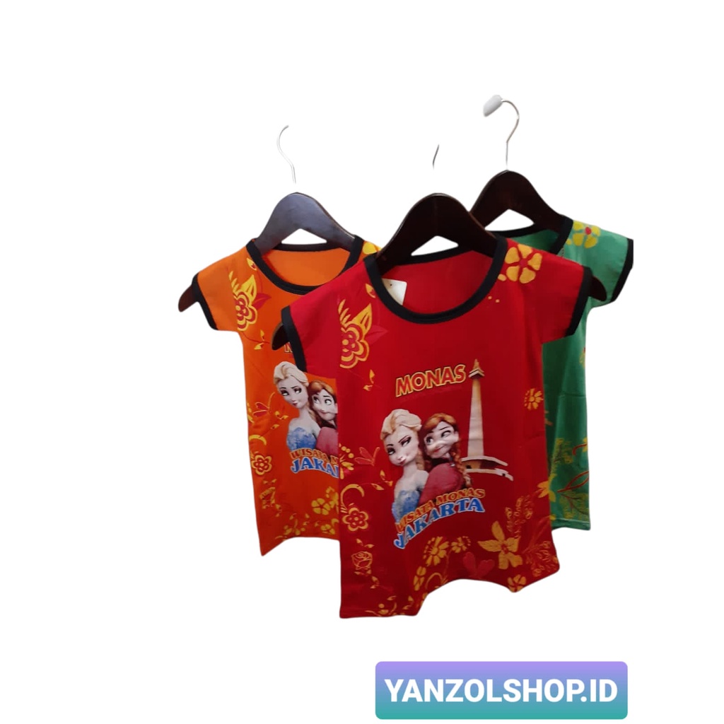 DRES ANAK PEREMPUAN DASTER MOTIF FROZEN
