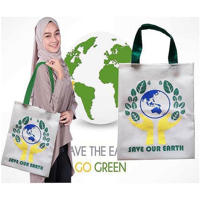 

Goodie Bag Save Our Earth Tas Tenteng Tote Bag Go Green Hari Bumi Ling - Bu401