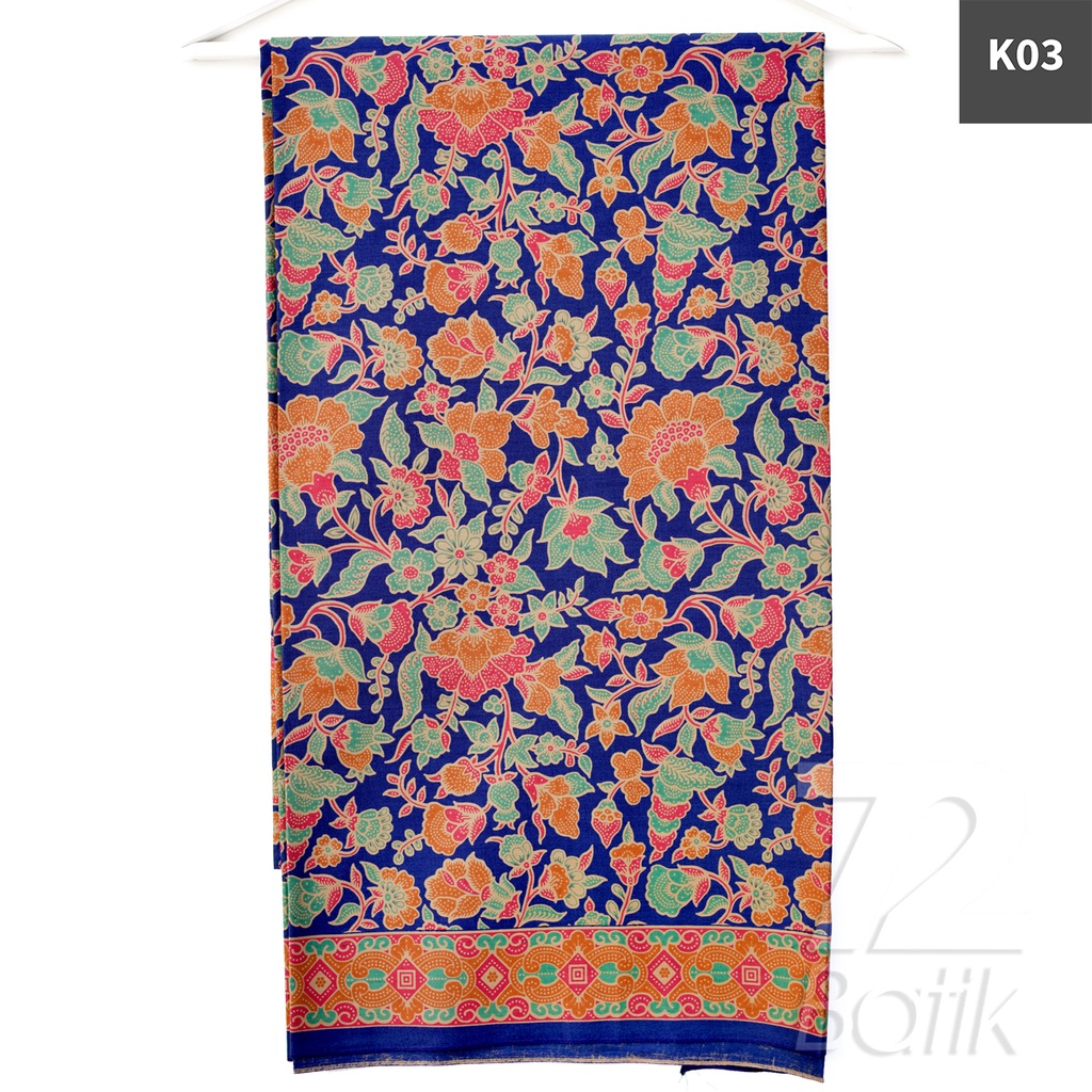 KAIN BATIK KATUN Premium Motif Kembang Warna Coklat Tua Orange Hijau Merah 721307 Cap 72 Jarik Jarit Samping Kebat Panjang Batik Katun Modern Premium Bahan Seragam Batik Pernikahan Kantor Keluarga Murah Kamen Jadi Batik Bali Lembaran