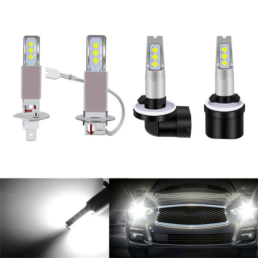 Populer Lampu Kabut Mobil Putih 2Pcs H1 H3 880 881led Super Terang DRL