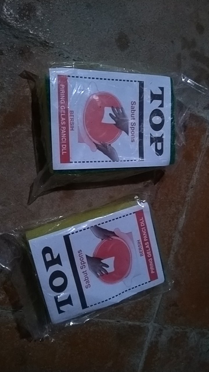 Spons Cuci Piring Sepeda Motor Multifungsi Spon Kuning