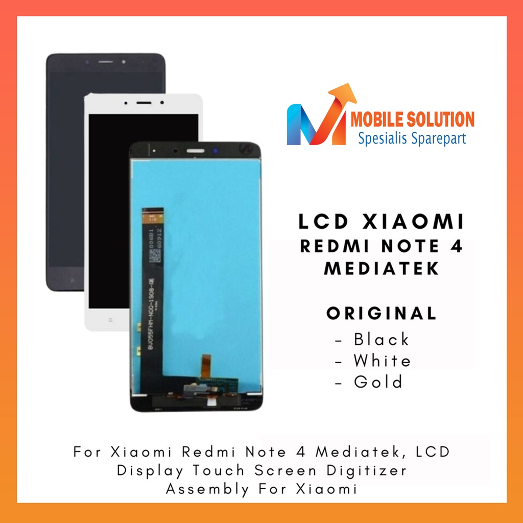 Grosir LCD Xiaomi Redmi Note 4 Processor Mediatek ORIGINAL 100% Fullset Touchscreen Garansi 1 Bulan + Packing / Bubbel