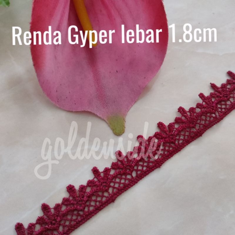 Renda Giper Renda gyper lebar 1,8 cm per yard