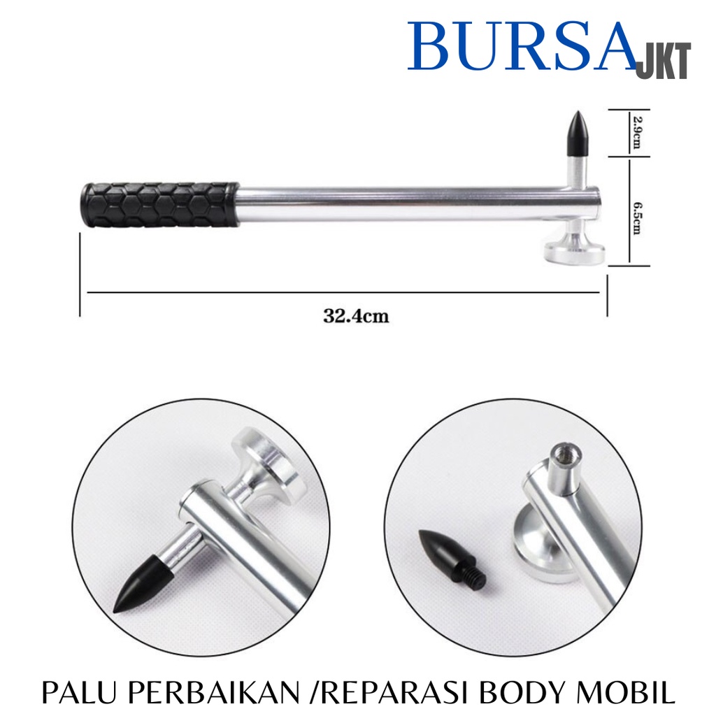 PALU HAMMER PAHAT REPARASI KIT PERBAIKAN PENYOK BODY MOBIL ALUMUNIUM MATA NUT 9IN1