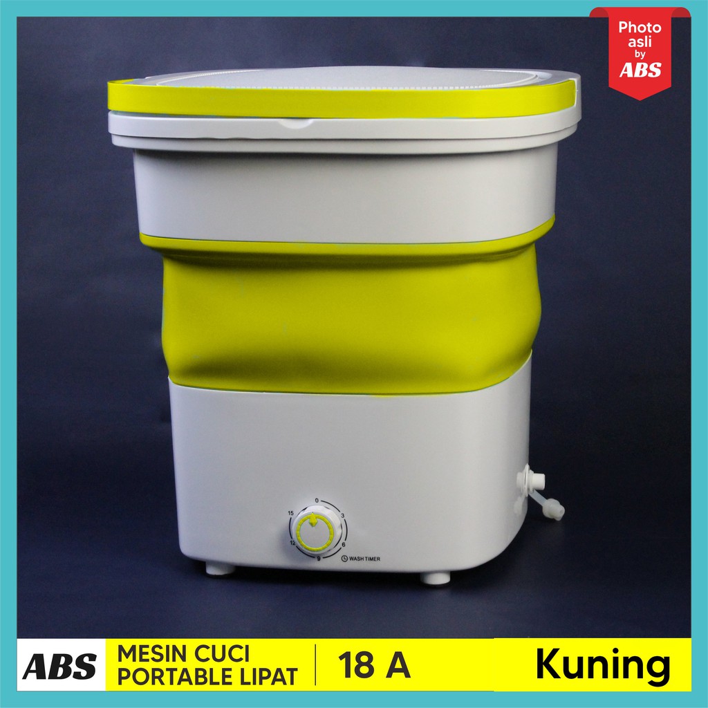 ABS MESIN CUCI PORTABLE MESIN CUCI LIPAT MINI FOLDING WASHING MACHINE  KAPASITAS 2,8kg-8