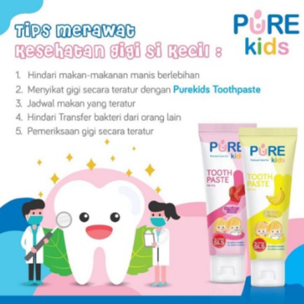 Pure Kids Tooth Paste Pasta Gigi Anak Odol Bayi 50 Gram