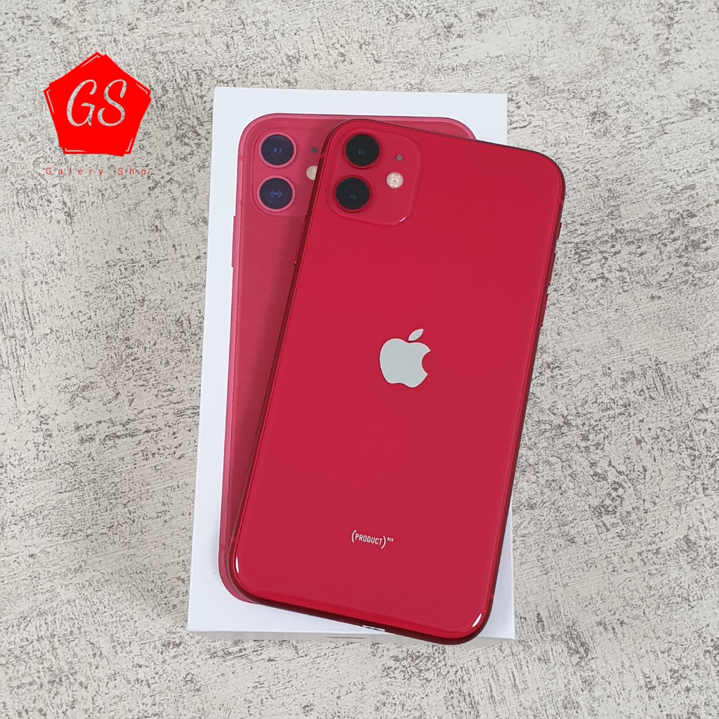 IPHONE 11 256GB/128GB/64GB SECOND ORIGINAL FULLSET MULUS-Red