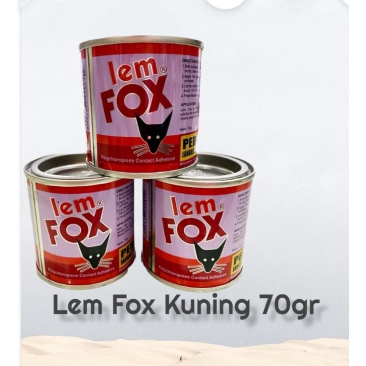 

Lem Fox 70 cc / 70 gram / Lem Kuning Kaleng