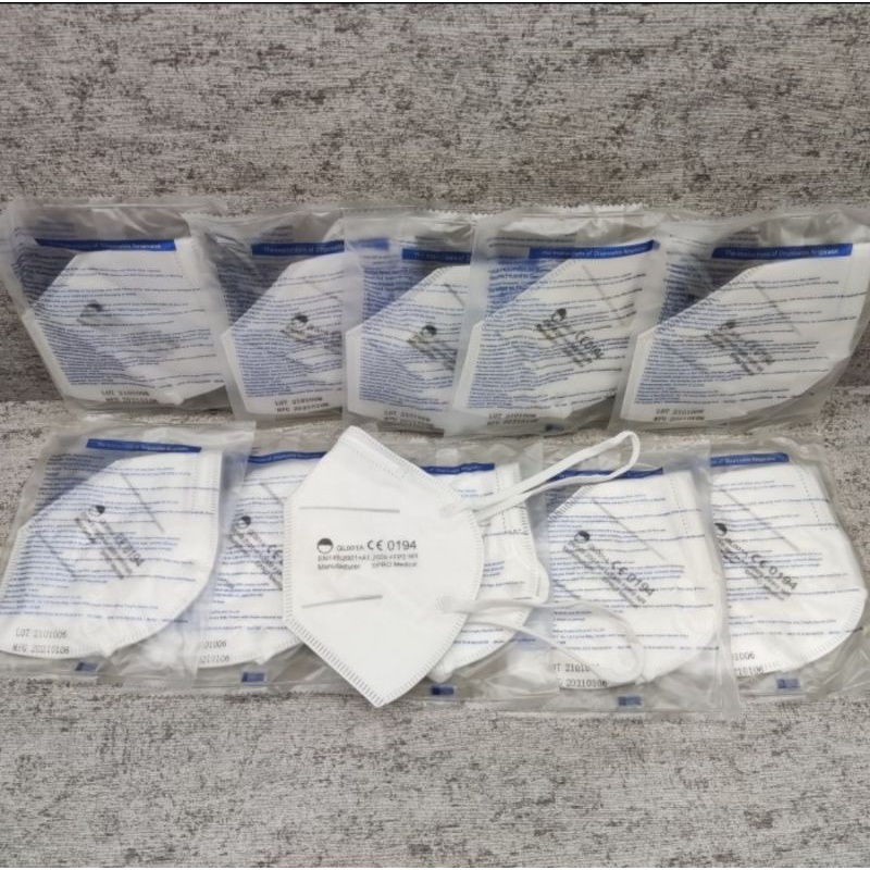 Masker KN95 Headloop Hijab Standar FFP2 NR KN 95 isi 10pcs