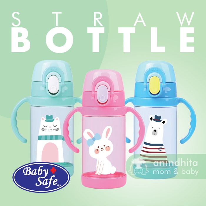 BABY SAFE - Tritan Weighted Straw Cup 350 ml Botol Sedotan Babysafe