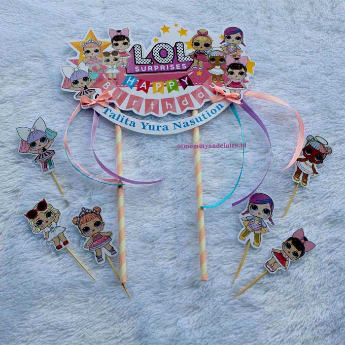 CakeTopperLOL/TopperKueLOL/HiasankueLOL/DekorasiKueLOL