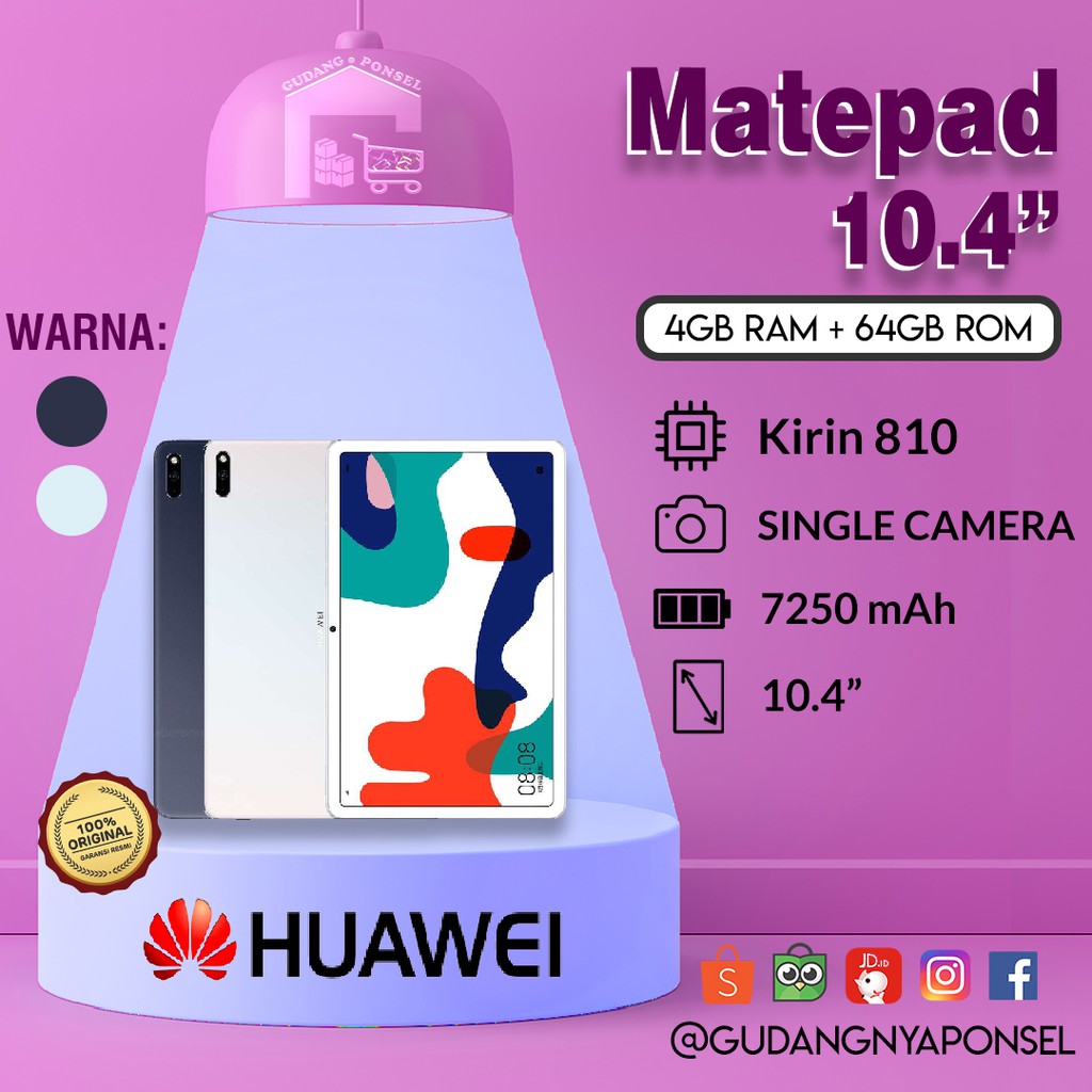 [100% RESMI] HUAWEI MATEPAD 10.4" — 4GB/64GB