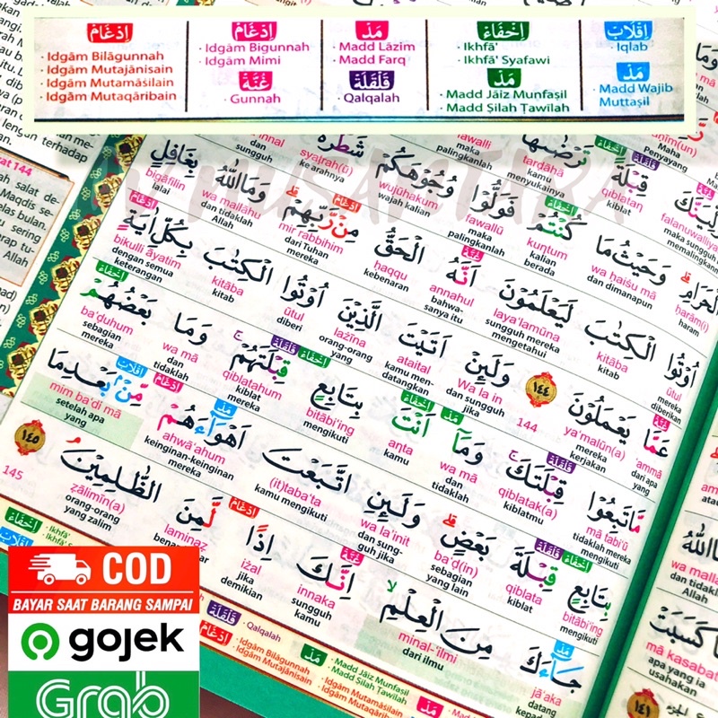AlQuran Sedang A5 | Alquran Latin terjemah PerKata tajwid blok angka lengkap tajwid warna waqaf ibti