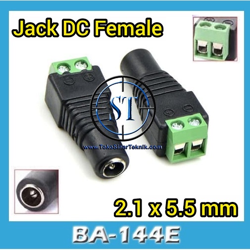 Cover DC Baut 2.1x5.5mm CCTV BA-144E Aka Jack DC Baut Female Socket Soket DC Sambungan jek Adaptor
