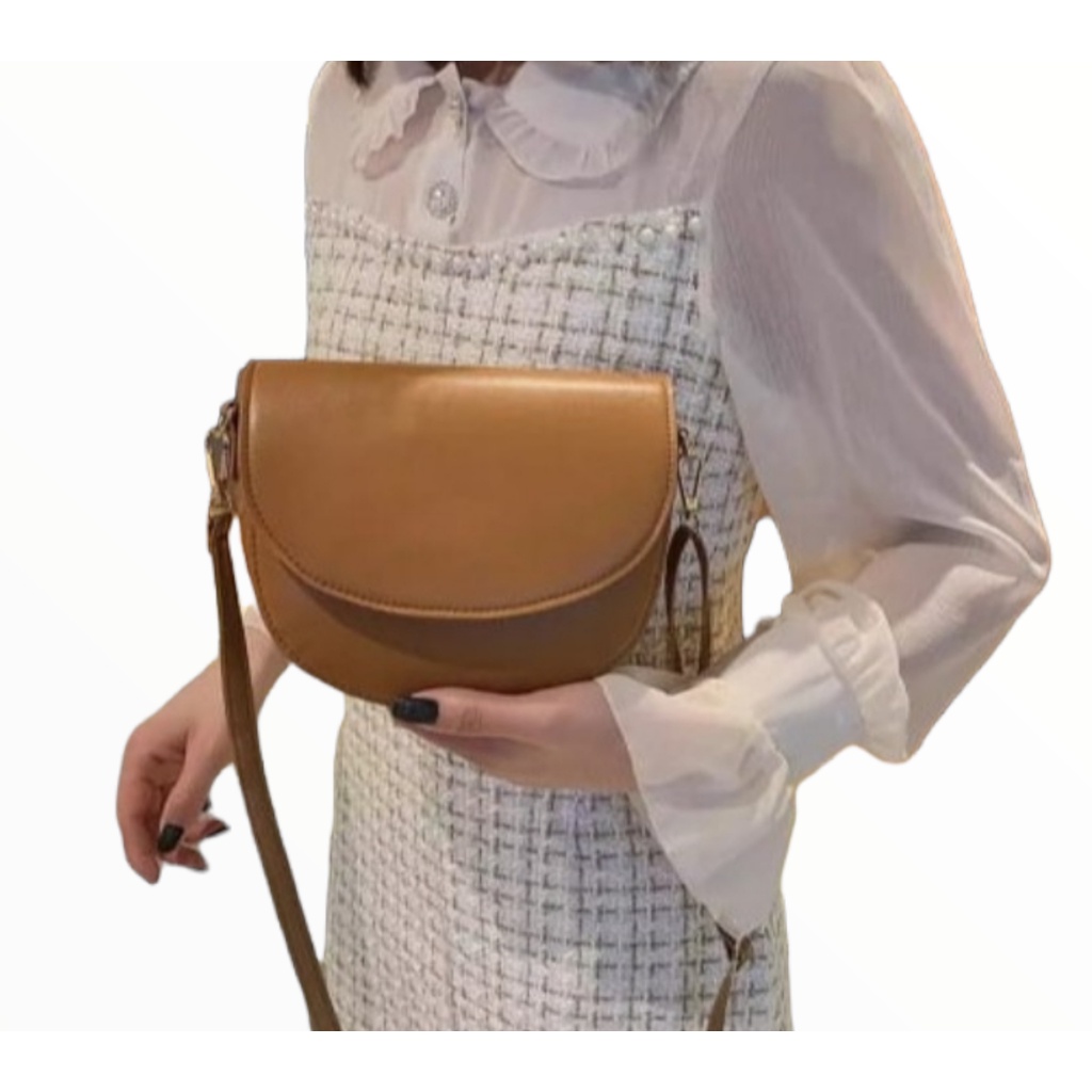 DAEYBAGS_STORE TAS SLEMPANG WANITA KOREA STYLE VHINA OUVAL/TAS SIMPLE ELEGAN TREND MASA KINI