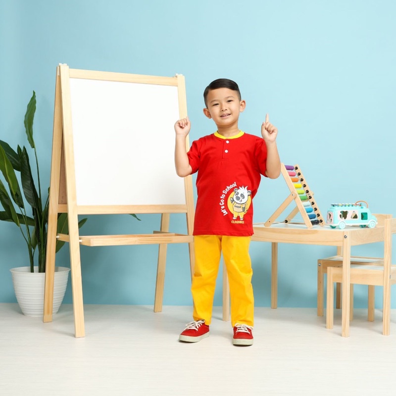 Setelan Anak Back to School free Tas Ransel Cloudbee