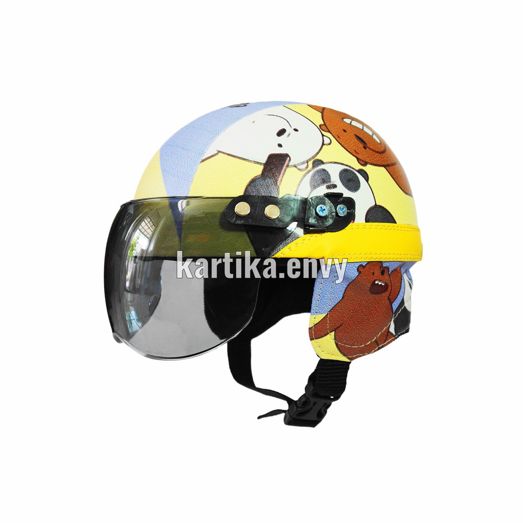 Helm Anak SUPER Balita Retro We Bare Bear