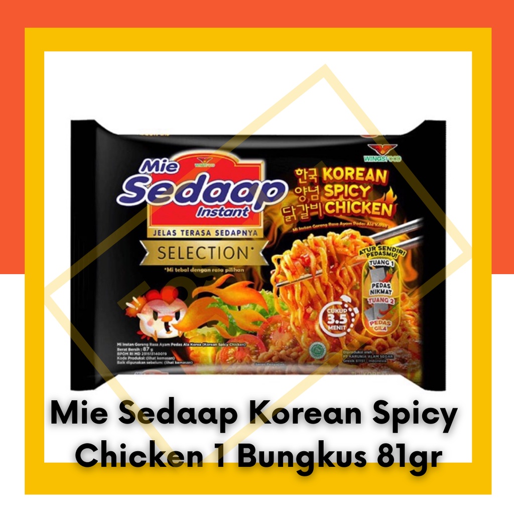 Mie Sedaap Goreng Korean Spicy Chicken Mie Instan 1 bungkus 81gr Sedap