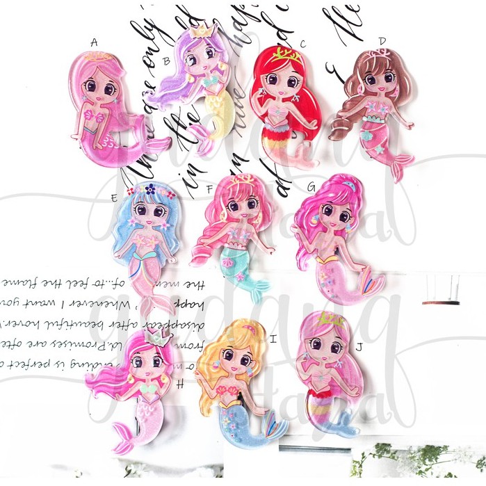 GEMEZ Jepit Rambut Mermaid Glossy Hairclip Putri Duyung Unik GG 201325