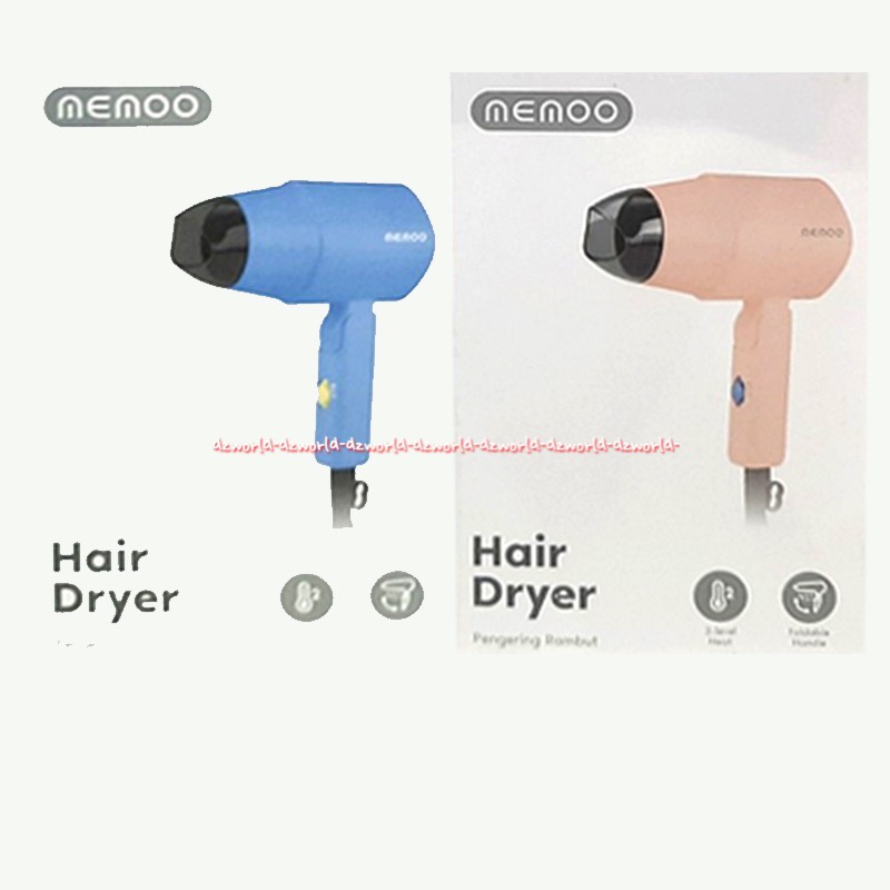 Memoo Hairdryer Portable Handle Gagang Bisa Dilipat Ditekuk Hair Memmo Memo Pengering Rambut