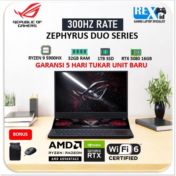 Laptop ASUS ROG Zephyrus Duo RTX 3080/ RTX 3070 Ryzen 9 5900HX 32GB DDR4
