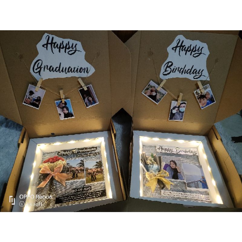 1 HARI JADI Polaroid in Frame Flower in Frame Kado Pernikahan Kado Ulang Tahun Kado Wisuda Kado Ultah Kado Anniversary Kado Unik free Gift Box