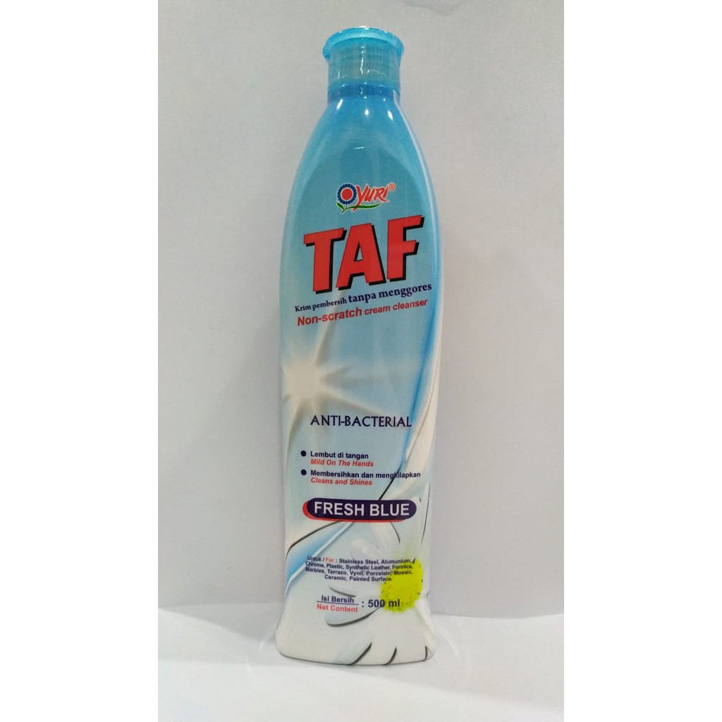 Yuri Taf Krim Pembersih Stainless Fresh Blue Botol 500ml