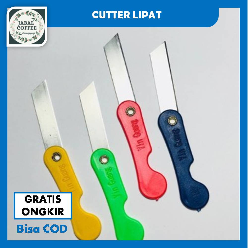 Cutter Lipat / Pisau Lipat Mini / Pisau Cutter Kecil Lipat / Pisau Silet Lipat Murah / Pemes Lipat