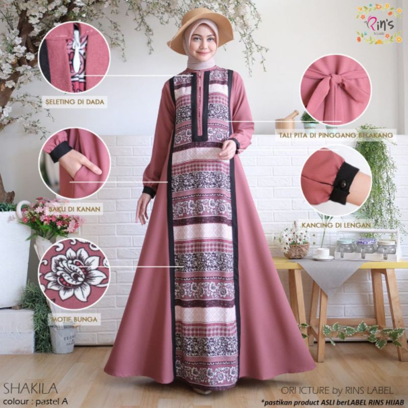 Shakila maxy dress crepe busui