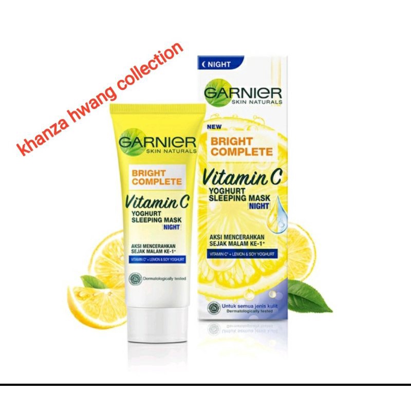 ❤️GARNIER LIGHT COMPLETE YOGURT SLEEPING MASK NIGHT 20ML ORIGINAL❤️ 94767