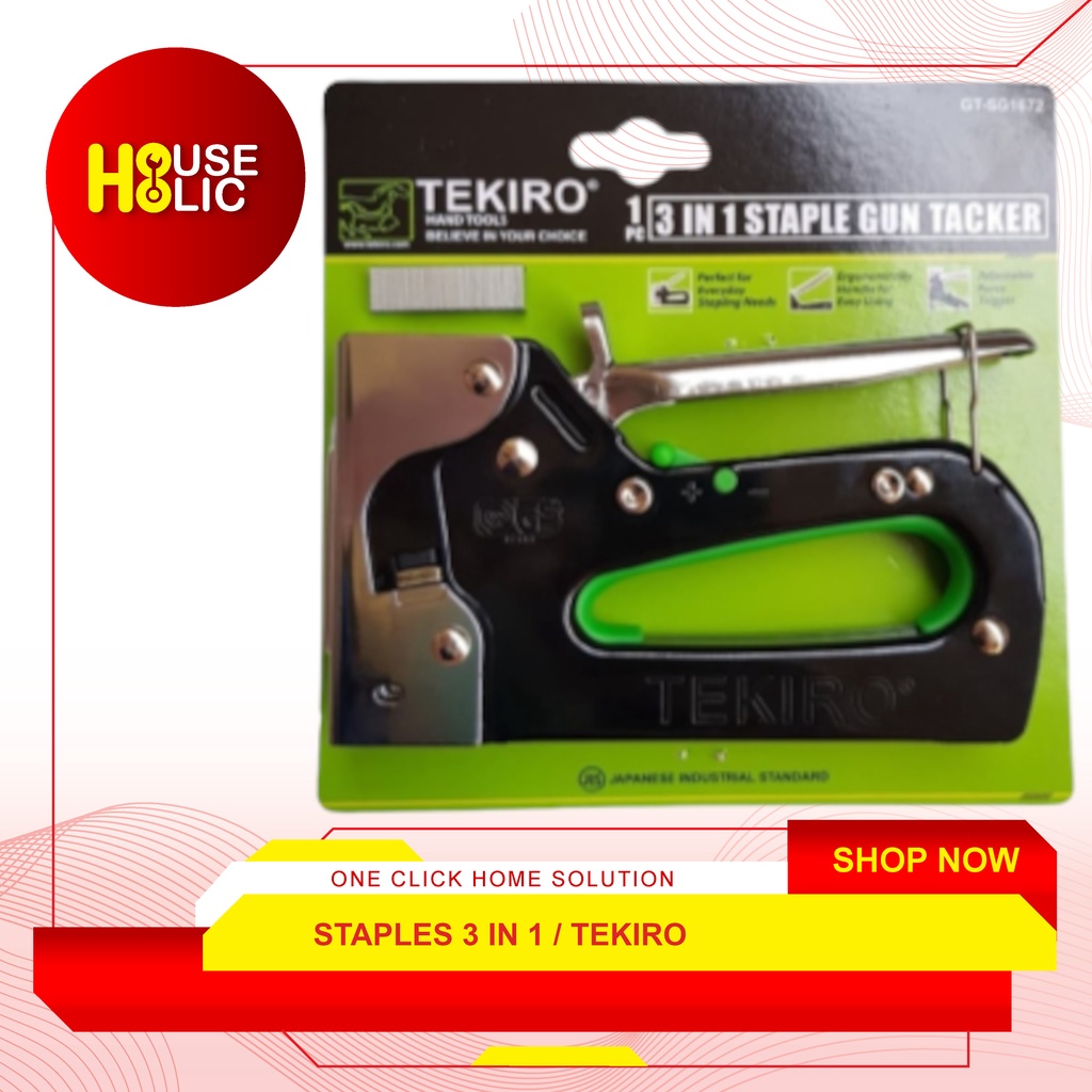 TEKIRO Tembakan Staples 3In1 Steples Tembak Jok Staple Gun Tacker 6-14 MM
