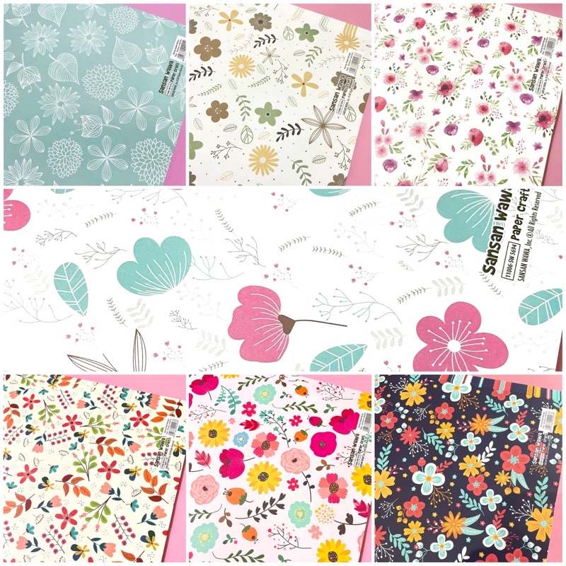 

[Min 5pcs] Kertas Kado Sansan Wawa Gift Wrapping Paper Motif Bunga Flower Aesthetic
