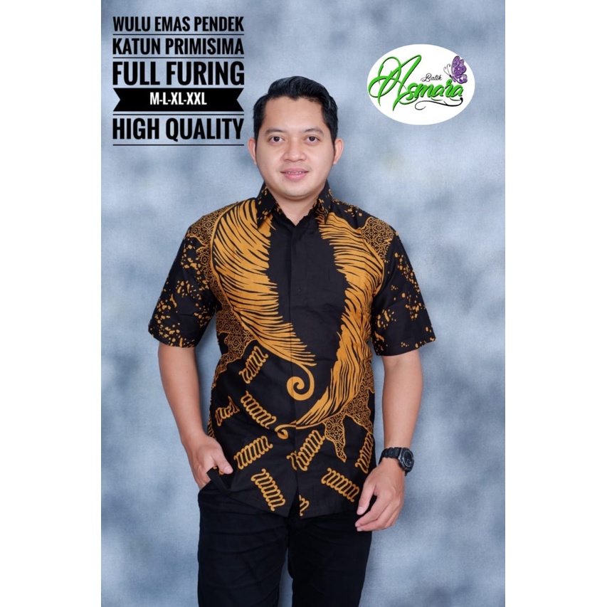 WULU EMAS ASMARA KEMEJA BATIK PRIA SOLO LENGAN PENDEK LAPIS FURING ATASAN PREMIUM MODERN KEMBANG BIRU ANGGORO WHITE COFFE LAYUNG MERAH WIRAYUDA HITAM BRAMANTYO BIRU MERAH PUTIH KUNING KEMBANG PAGER KAWIJAYAN COKLAT ABISENA COKLAT ANTASENA BIRU MAHABARATA