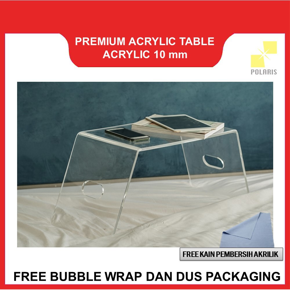 Acrylic Table Bed Tray Akrilik Meja Laptop Meja Belajar Anak Meja Tempat Tidur Meja Akrilik