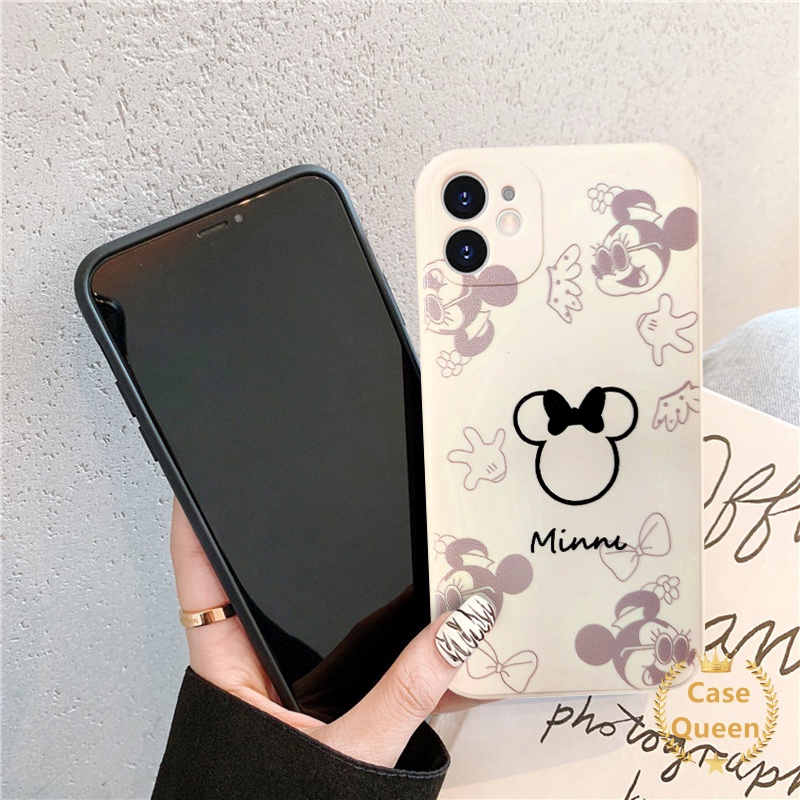 XIAOMI Soft Case NFC Kartun Mickey Minnie Untuk Redmi 10A 10 9A POCO M3 Pro F3 MI 11 Lite 10 10T POCO X3 NFC M3 POCO X3 Pro Redmi Note 10 10s 10pro Max 9 8 9T 9C 9T Cover Pelindung Bahan TPU