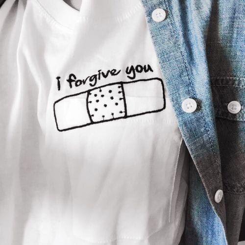 MYSTIQUE.ID-BAJU KAOS I FORGIVE YOU T-SHIRT LUCU DAN AESTHETIC