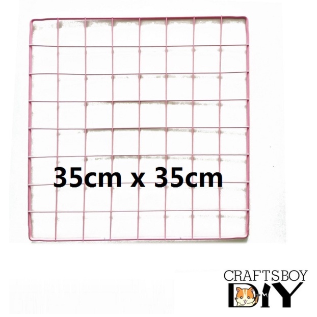 Kandang Hewan Peliharaan  / Kandang Anjing / Kandang Kucing / Kandang Hamster Burung Pagar Besi DIY-1Pcs Pink 35x35cm