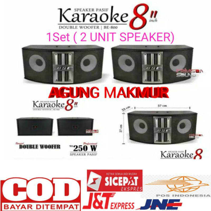 SPEAKER CRIMSON BSE BE800 8 INCH SPEAKER PASIF KARAOKE